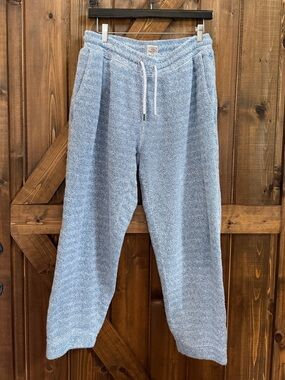 Faherty Whitewater Sweatpant Joggers Lounge Pant Sz L/XL Cropped Men's Blue EUC